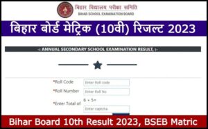 10th result 2023 bihar board